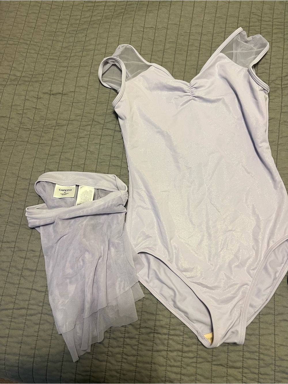 Capezio Light Lavender Dance Leotard with Mesh Skirt
